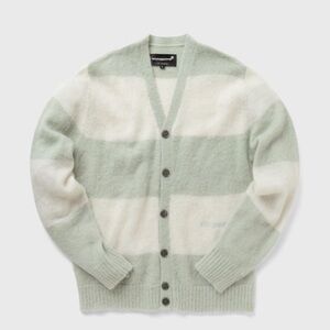 Noon Goons UNDONE THE SWEATER CARDIGAN green white Men’s Los Angeles Mohair Wool